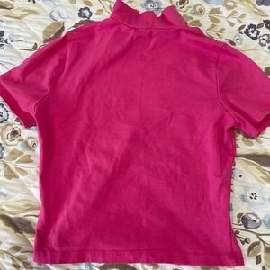 Pink turtleneck top